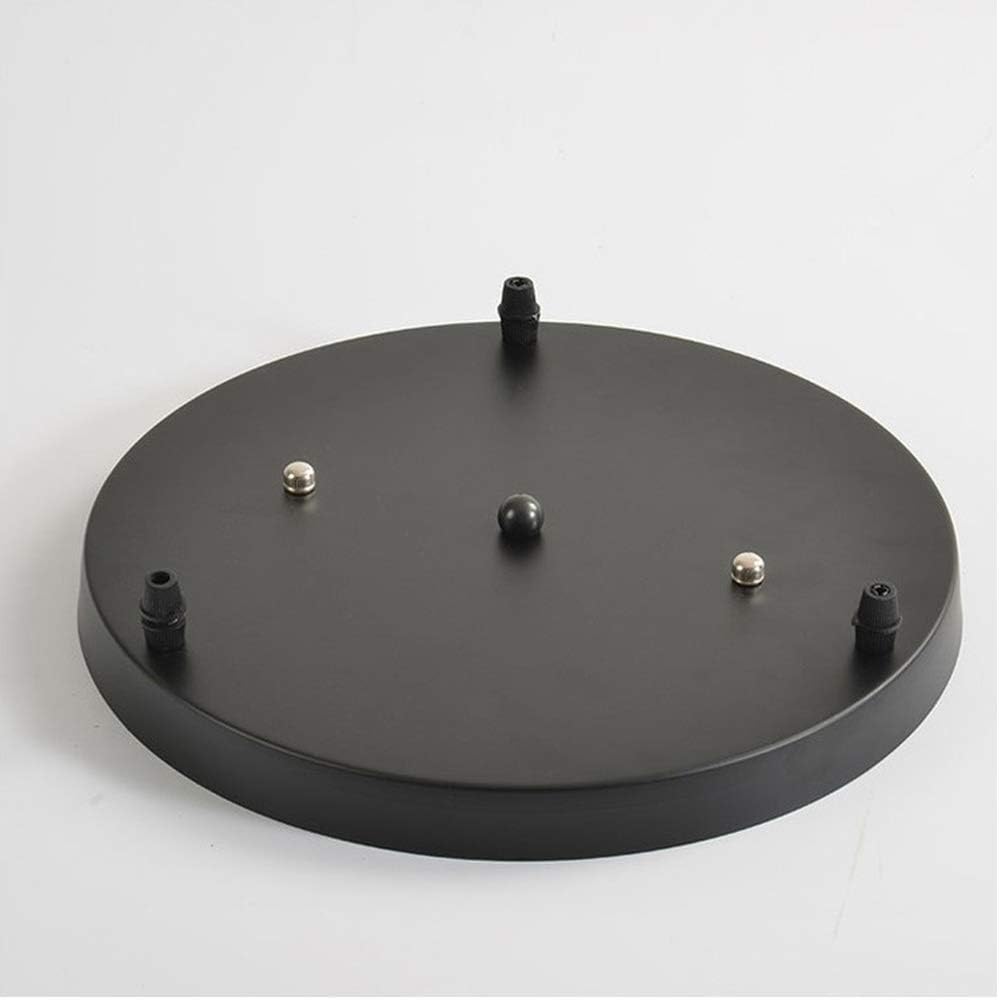 4 Pezzi Rosoni Per Lampadario Da Soffitto In Metallo Nero – Diametro 100mm, Con Staffa E Accessori, Per Lampade A Sospensione E Plafoniere - 4