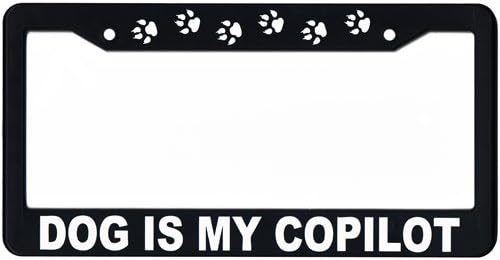 Wings Aviation Dog is My Copilot License Plate Frame