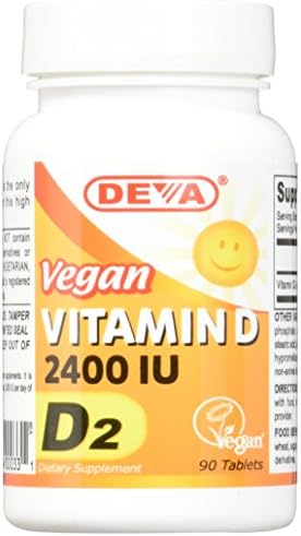Deva Nutrition Vitamin D 2400 IU Tablet, 90 Count