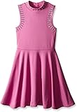 Nicole Miller Girls' Mock Neck Ponte Dress With Studs