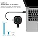USB Hub, Vogek 4-Port USB 3.0 Hub with Micro USB Interface for Hard Drive, Laptop, Tablet, PC, USB Flash Drive, Mouse and Keyboard - Black