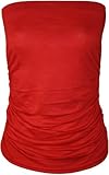 Forever Womens Plus Size Ruched Sides Plain Boobtube Top