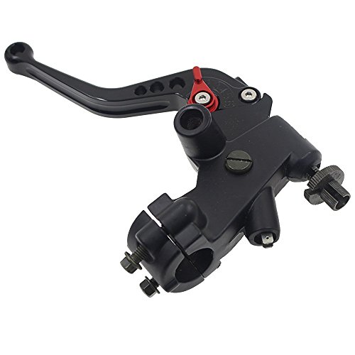 Soosee Universal Motorcycle 7/8" Front Brake Clutch CNC Master Cylinder Fluid Reservoir Levers for Scooter / Dirt Bike/Sport Bike / Street Bike(BLACK)