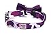 Cutesy Pet | Dog Collar with Adjustable Bow | Purple Camo | Medium | Comfortable and Strongthumb 2