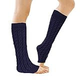 FUNOC New Women Ladies Winter Warm Leg Warmers Cable Knit Knitted Crochet Long Socks