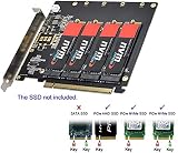 NFHK 4X NVME M.2 AHCI to PCIe 3.0 x16 RAID Card with Fan view 6