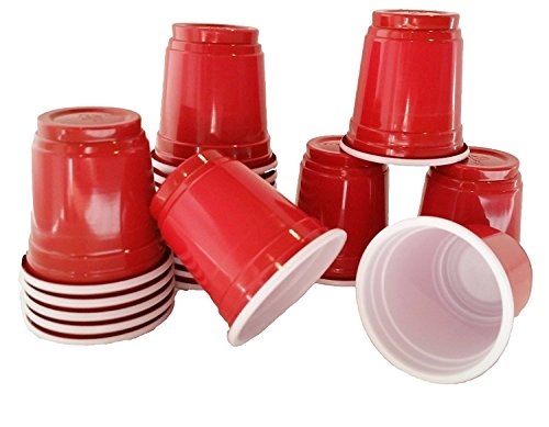 JF Mini Solo Cup Mini Red Plastic 2oz Shot Glasses Drinkware Redneck Party Cups 20 Cups