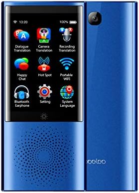 Boeleo W1 2.8 Inch Screen Voice Translator Smart Business Travel AI Translation Machine 4G Network 1G+8G 45 Languages Translator (Blue)