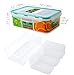 Leakproof Bento Lunch Box - Food Storage Container with Airtight Lid and 3 Removable Compartment Dividers 1.22 QT, Odor Proof, Plastic, Freezer Fridge safe, Microwave Dishwasher safe (1)