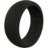QALO Men's Silicone Wedding Band - 8.5mm Wide x 2.5mm Thick - Classic & Forged Mens Silicone Wedding Ring - Breathable Comfort Fit Rubber Rings Men - Durable Engagement Rings for Him