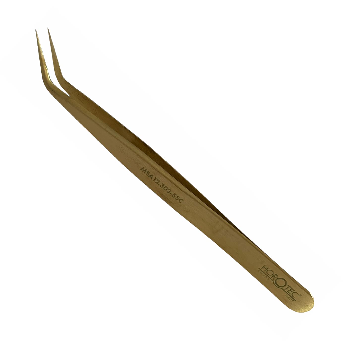 Horotec MSA12.303-S5C Brass Watchmaker Tweezers with fine Tips Repair Tool
