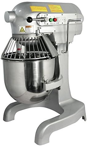 Empura EM-M10 15" 10 Quart Heavy Duty All Purpose Stainless Steel Planetary Mixer with Dough Hook And Flat Beater, Wire Whip, 120 Volts