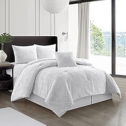 Stratford Park White Comforter Set Queen Size, 5