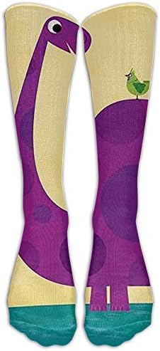 HUE Dinosaur's Little Friend Men Women Novelty Long Socks Cotton Socks Multicolored Pattern Stockings