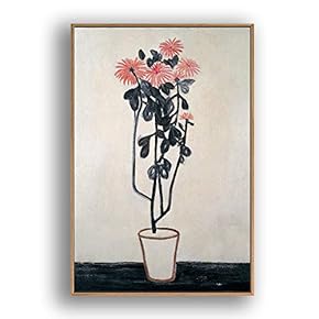 Framed Canvas Wall Art for Living Room, Bedroom Elegant Vase Plants by Sanyu Canvas Prints for Home Decoration Ready to Hanging - 16x24 inches