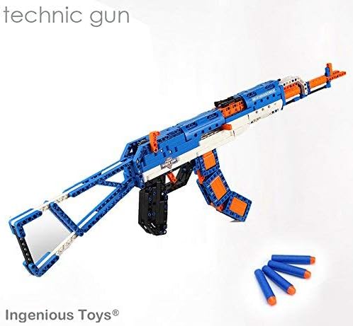 Ingenious Toys® technic AK-47 darts blaster / 498pcs construction set #81001
