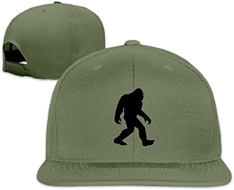 Sasquatch Bigfoot Washed Unisex Adjustable Flat Bill Visor Hip-Hop Hat