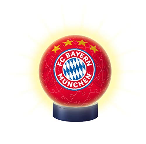 Ravensburger 3D Puzzle 12177 - Nachtlicht Puzzle-Ball FC Bayern München - ab 6 Jahren, LED Nachttischlampe mit Klatsch-Schalter – Bild 4