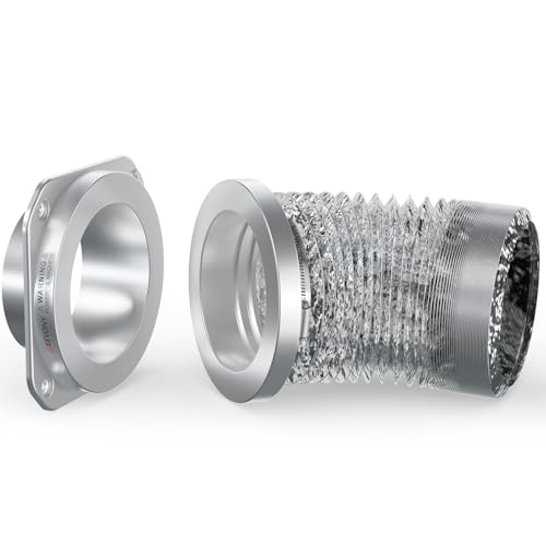 JEEVONY Magnetic Dryer Vent Coupling DV180 Airtight Seal Dryer Vent Connector Kit Easy to Clean Quick Connector Including a 2.6ft 4