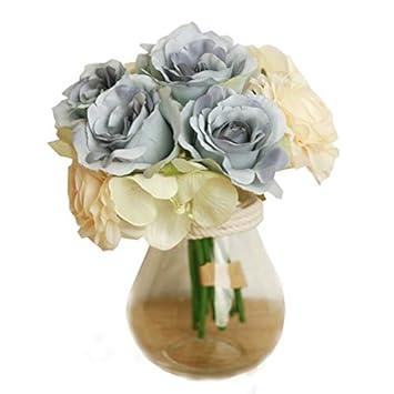 Faux Western Rose Fleur Pivoine Bouquet De Mariée De Mariage