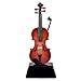 Broadway Gift Brown Violin Miniature Musical Instrument Decorative Figurine on Pedestal Stand, 6 Inch