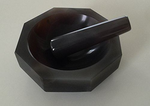 Agate Mortar and Pestle Standard Form, 125x102x30mm labware