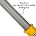 Alpine Industries Commercial Quick-Change Iron Mop Handle - Professional Mopping Tube w/Metal Gripper for Rags - Heavy Duty Stick & Mop Head Replacement Holder (Fiberglass)
