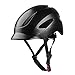 MOKFIRE Adult Bike Helmet That's Light, Cool & Sleek, Bicycle Cycling Helmet with Rear Light for Urban Commuter Adjustable Size for Adults Men/Women - Black