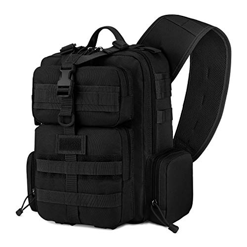 Barbarians Tactical Sling Backpack One Strap Bag Black Pricepulse