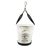 Heavy-Duty Tapered-Wall Bucket with 15 Inside Pockets, No. 4 Canvas Klein Tools 5172PS