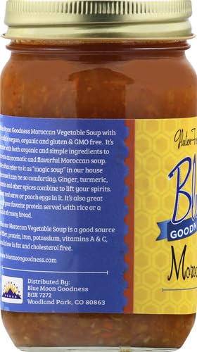 BLUE MOON GOODNESS, MOROCCAN VEGGIE SOUP, 16 OZ