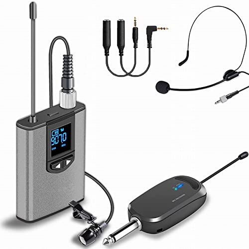FRIWOL Wireless Headset Lavalier Microphone System -Alvoxcon Wireless Lapel Mic Best for iPhone, DS…