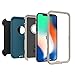 OtterBox Defender Series Screenless Edition Case & Holster for iPhone X/Xs (Renewed) - Big Sur (Pale Beige/Corsair)