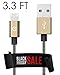 Volts USB-A to Lightning Cable Cord, MFi Certified Charger Compatible with iPhone, iPad, Rigorously Tested for Long Lifespan (Gold 3.3 Feet)
