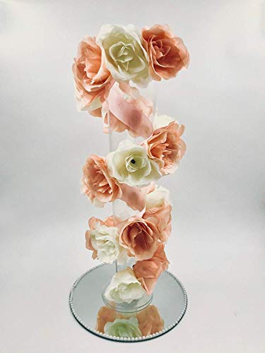 Evershine Clear Glass Pilsner Trumpet Vase,Opening D-4.5" Wedding Centerpiece, Set of 6 (6, 20)