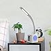 LED Desk Lamp with USB Charging Port, Night Atmosphere Lamp, Alarm Clock, Pen Holder, Calendar, 3-Level Dimmer Eye-Caring Table Lamp for Study/Read/Office