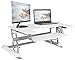 VIVO Height Adjustable 35 inch Desk Converter, Sit Stand Tabletop Dual Monitor and Laptop Riser Workstation, White, DESK-V000W