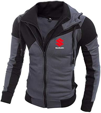 Winter Men Fashion Motorcycle Suzuki Hoodie Casual Zipper Jacket