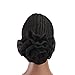 Luxury Stretchable Glitter Flower Chemo Beanie Hair Loss Turban (Black)