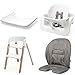 Stokke Steps Bundle, Baby Set, Seat, Tray - White, Legs - Natural, Cushion - Greige