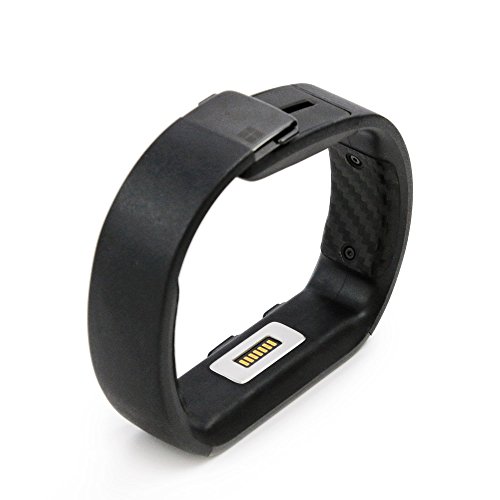 ArmorSuit MilitaryShield - Microsoft Band Medium (4M5-00002) Battery Covers ONLY Black Carbon Fiber Skin Protector with Lifetime Replacements