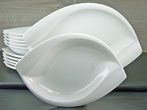 CreaTable, 14742, Serie ACACIA weiss, 30-teiliges Geschirrset, Kombiservice aus Porzellan, spülmaschinen- und mikrowellengeeignet, Qualitätsproduktion – Bild 3