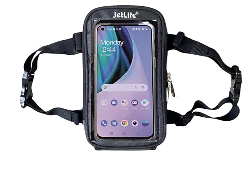 JETLIFE Moped Mobile Holder Vespa Scooter EV Bike, Moped Phone Holder Mount, Cell Phone Holder Mount, Fits All Smartphones Upto 7.2'' (Carbon Black)