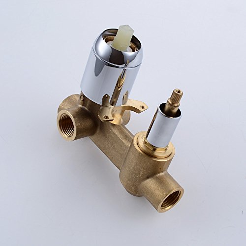 KES L6721 Bathroom Single Handle Mixing Valve Body and Trim with Two Function Diverter Square