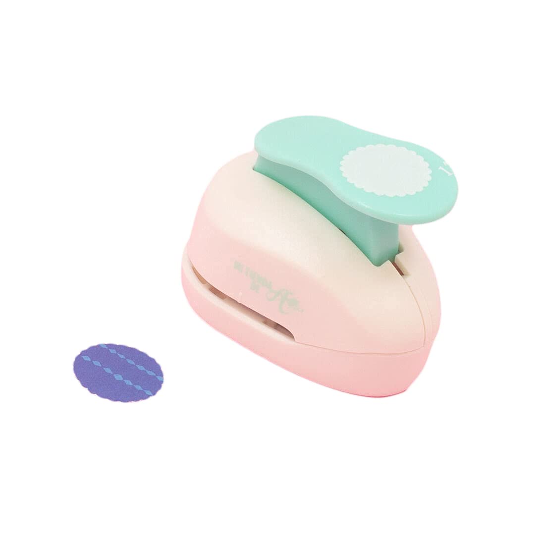 Craftelier - 1” (2.54 cm) Diameter Scalloped Circle Punch with Lever Press | Suitable for Paper and Cardstock | Ideal for Craft and Scrapbooking Projects | Size Approx. 7 x 4,5 x 6 cm