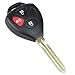 WBOY Uncut Blade Remote Key Fob Shell Case Remote Key Shell 3 Button