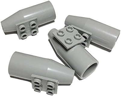 Lego Parts: Airplane Engine, Smooth Large, 2 x 2 Thin Top Plate, light bluish gray, 4 count
