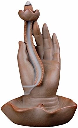 Ceramic incense burner Hand Guanyin Buddha Vaporizer backflow incense burner Free backflow incense cone sample