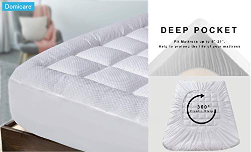 image for DOMICARE California King Mattress Pad Cover - Cotton Down Alternative 