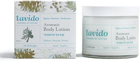 Lavido Natural Cypress, Gernium, and Frankincense Aromatic Body Lotion 250ml 8.45 Ounces Ounces …